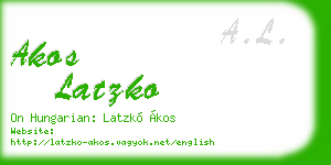 akos latzko business card